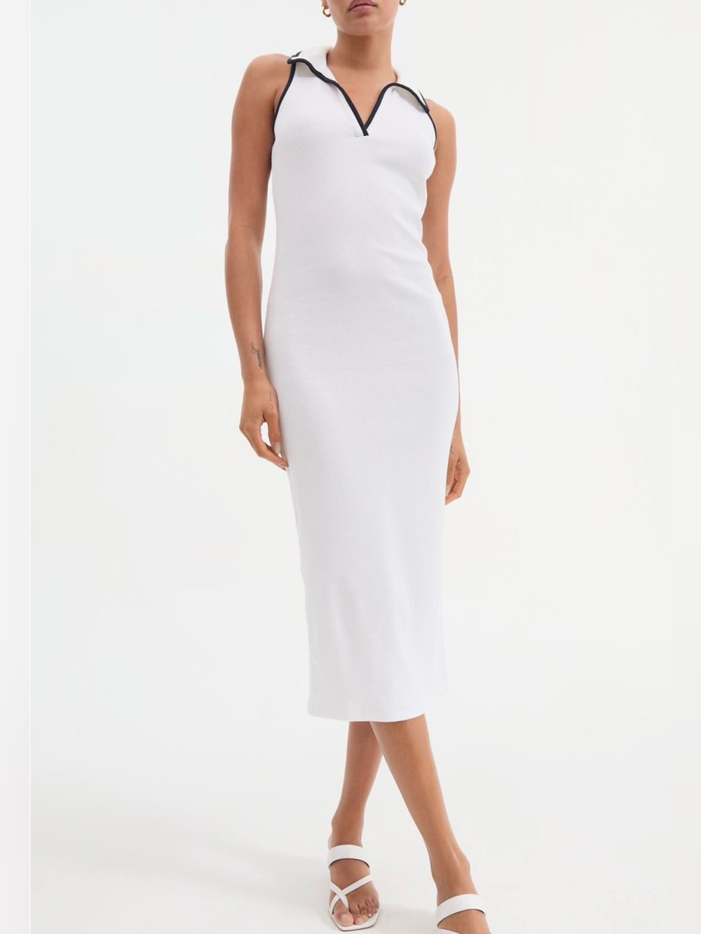 Veronica Beard Darien Cotton Stretch Polo Dress